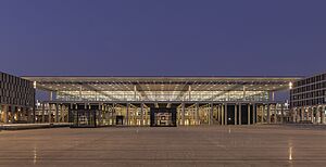 Berlin Brandenburg Airport at night