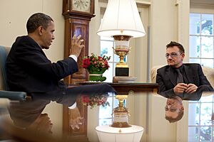 Bono with Barack Obama
