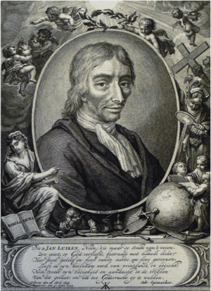 Bowyer Bible Volume 1 Print 7. Portrait of Jan Luyken. Bronen