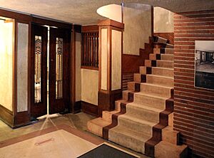 Chicago, robie house di frank lloyd wright, 1908-1910, ingresso 02 scale