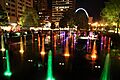 Citygarden spray plaza at night