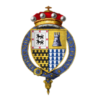 Coat of Arms of Sir Walter Blount, 1st Baron Mountjoy, KG