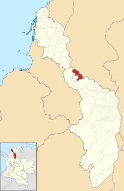 Location of the municipality and town of Talaiga Nuevo in the Bolívar Department of Colombia