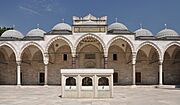 Courtyard of the Süleymaniye Mosque in Istanbul, Turkey 001