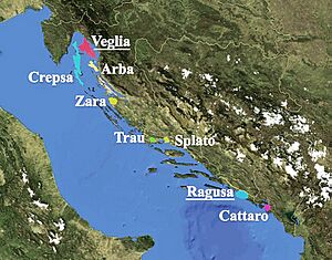 Dalmatian language map bgiu