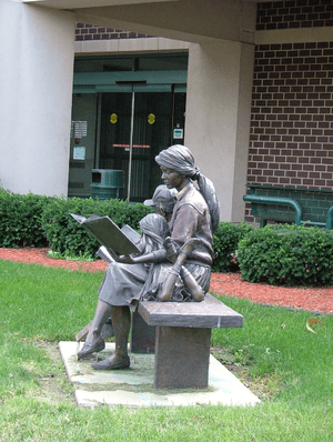 Danville Public Library (Illinois) statue