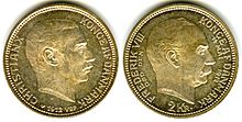 Denmark 2 kroner 1912 accession of Christian X