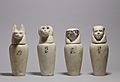 Egyptian - A Complete Set of Canopic Jars - Walters 41171, 41172, 41173, 41174 - Group