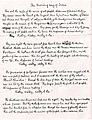 English translation of Jana Gana Mana in Tagore's handwriting page 1