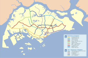 Expressways and Semi-expressways of Singapore 2012