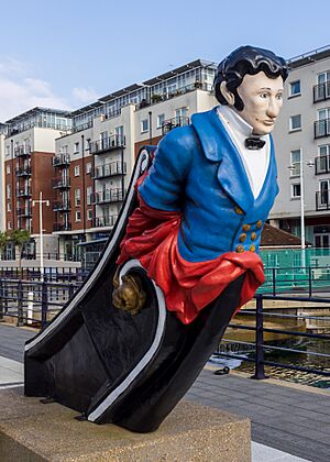 Figurehead of HMS Vernon, Portsmouth - 2023-04-21