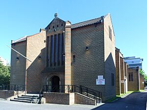 Friary Church of St Francis and St Anthony, Haslett Avenue West, Crawley (NHLE Code 1392317) (June 2013) (4).JPG
