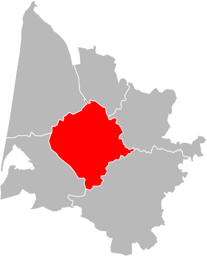 Location of Bordeaux in Gironde