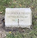 Grave of Joseph H. Tucker (1819–1894) at Graceland Cemetery, Chicago