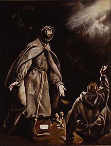 Greco, El and workshop - Saint Francis in Ecstasy - Google Art Project