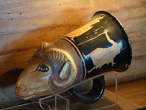 Greek rhyton in Library - Hearst Castle - DSC06807