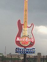 Hard Rock Cafe sign Tower City