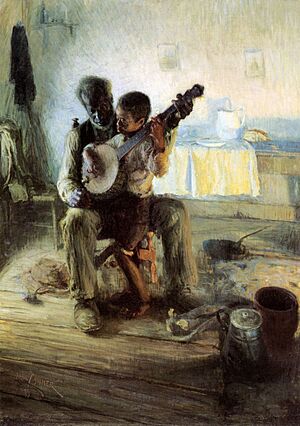 Henry Ossawa Tanner, The Banjo Lesson (darker)