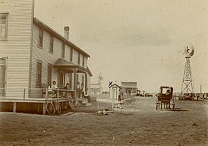 Hotel and general store in Wilton, N.D., 1890s