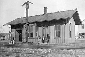 Railway station in Hurlburt (1910)