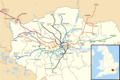 London Underground with Greater London map