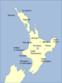 Māori dialects map