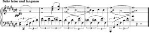 Mahler Gieng heut' Morgen uber's feld final bars of the piano version