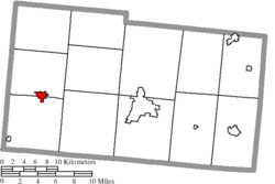 Location of St. Paris in Champaign County