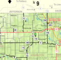 Map of Washington Co, Ks, USA