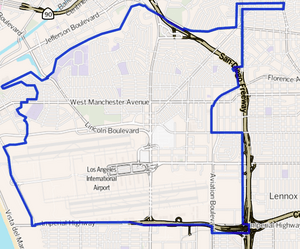Westchester as outlined by the Los Angeles Times