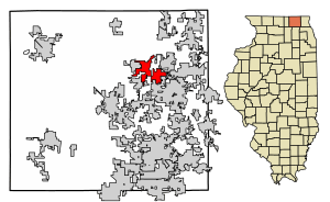 Location of Wonder Lake in McHenry County, Illinois.