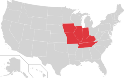 Location of teams in {{{title}}}