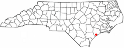 Location of Sneads Ferry, North Carolina