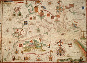 Nautical Chart of the Mediterranean Sea