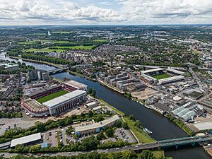 Nottingham stadium river trent aerial view