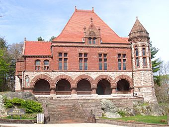 Oakes Ames Memorial Hall (North Easton, MA) - front facade.JPG