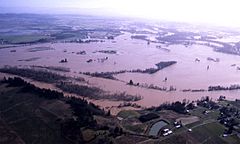 Flooding in the Willamette Valley in 1996.