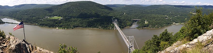 Panoramic View of Bear Mountain Bridge from Anthony's Nose