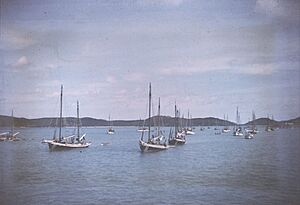 Pearling luggers at Thursday Island, 1939