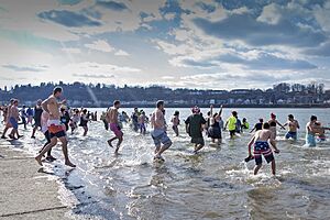 Penguin Plunge on City Island, Harrisburg January 2020