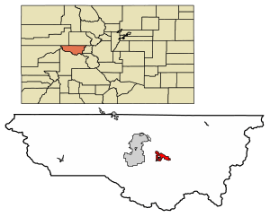 Location of the City of Aspen in Pitkin County, Colorado.