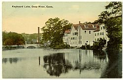 PostcardDeepRiverCTKeyboardLake19061916