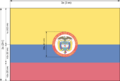 Presidential flag of Colombia (construction sheet)