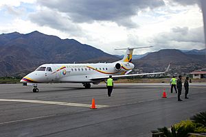 Rafael Correa at Camilo Ponce Enríquez Airport 1