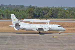 SAAB 340AEW of the Royal Thai Air Force at Khon Kaen (11348690443)