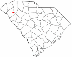 Location in Anderson County, South Carolina