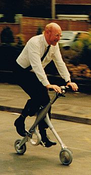 Sir Clive Sinclair on X-Bike Prototype