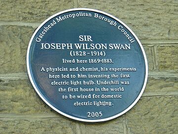 Sir Joseph Swan blue plaque