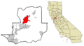 Solano County California Incorporated and Unincorporated areas Vacaville Highlighted
