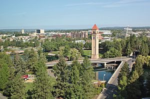 Spokane Riverfront Park from Davenport Grand Tower